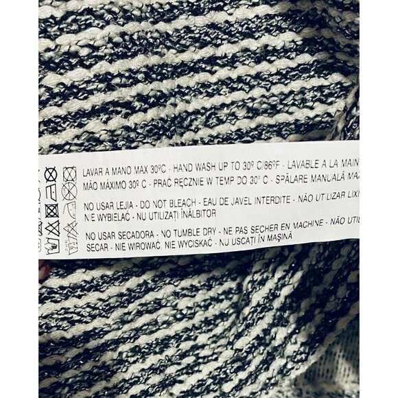 Zara Top Womens Small Metallic Tweed Textured Long Sleeves Boho Stretch Y2K - Picture 5 of 7